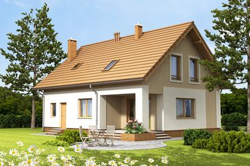  Projekt domu Kardamon 2 (WOF1038) - projekt domu parterowego z poddaszem - Zdjęcie 2