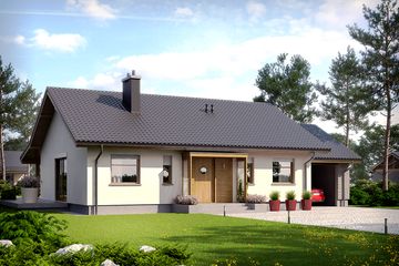  Projekt domu Kornel II (z wiatą) energo (WRC2360) - projekt domu parterowego - Zdjęcie 2