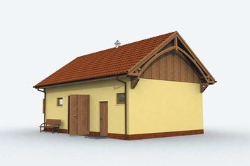  Projekt stajni S1 stajnia dla koni - 2 boksy (SLN1079) - projekt stajni parterowego - Zdjęcie 2