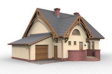  Projekt domu Milano (SLN1059) - projekt domu parterowego z poddaszem - Zdjęcie 2