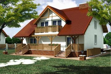  Projekt domu Palta (SLO1002) - projekt domu parterowego z poddaszem - Zdjęcie 2