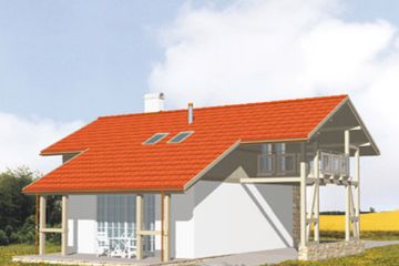  Projekt domu Kobra (KSA1103) - projekt domu parterowego z poddaszem - Zdjęcie 2