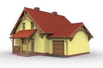  Projekt domu Belluno (SLN1039) - projekt domu parterowego z poddaszem - Zdjęcie 2