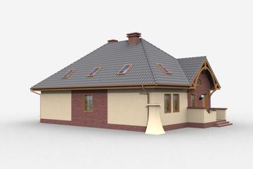  Projekt domu Don Benito (SLN1044) - projekt domu parterowego z poddaszem - Zdjęcie 2