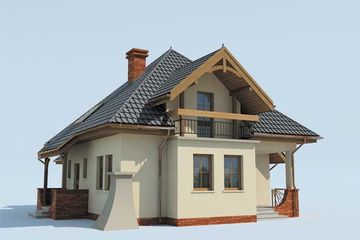  Projekt domu Giza (SLN1047) - projekt domu parterowego z poddaszem - Zdjęcie 2