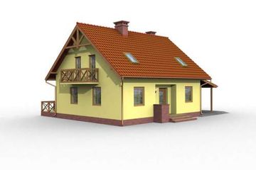  Projekt domu Santa Cruz (SLN1071) - projekt domu parterowego z poddaszem - Zdjęcie 2