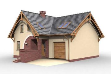  Projekt domu Santiago (SLN1072) - projekt domu parterowego z poddaszem - Zdjęcie 2