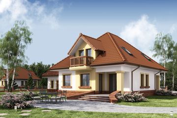  Projekt domu Baltazar (WRW1020) - projekt domu parterowego z poddaszem - Zdjęcie 2