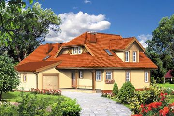  Projekt domu WB-0049 (KRA3627) - projekt domu parterowego z poddaszem - Zdjęcie 2