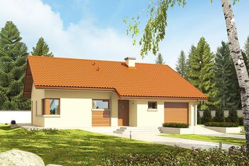  Projekt domu Tori III G1 economic (wersja B) (WRC2095) - projekt domu parterowego - Zdjęcie 2