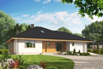  Projekt domu Flori III G1 (wersja A) economic (WRC2097) - projekt domu parterowego - Zdjęcie 2