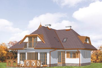  Projekt domu Sezam (KSA1114) - projekt domu parterowego z poddaszem - Zdjęcie 2