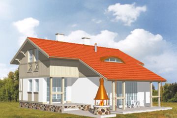  Projekt domu Welet (KSA1115) - projekt domu parterowego z poddaszem - Zdjęcie 2