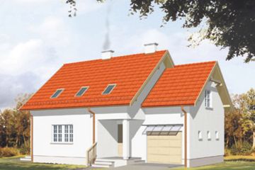  Projekt domu Alga (KSA1116) - projekt domu parterowego z poddaszem - Zdjęcie 2