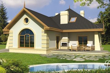  Projekt domu Szafran A wiata (WRD1193) - projekt domu parterowego z poddaszem - Zdjęcie 1