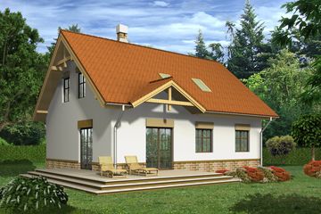  Projekt domu Lidka II bez garażu [B] (WRF1373) - projekt domu parterowego z poddaszem - Zdjęcie 2