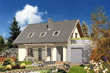  Projekt domu WB-0003 (KRA3527) - projekt domu parterowego z poddaszem - Zdjęcie 2