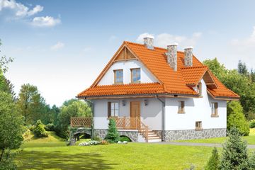 Projekt domu Jaworzynka nowa (KRP1070) - projekt domu parterowego z poddaszem - Zdjęcie 2