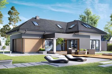  Projekt domu HomeKoncept-15 (KRX1015) - projekt domu parterowego z poddaszem - Zdjęcie 1