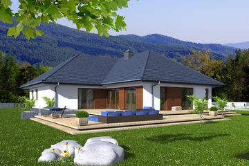  Projekt domu Alabama (BBE1001) - projekt domu parterowego - Zdjęcie 2