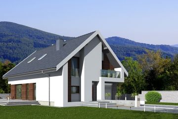  Projekt domu Boston (BBE1004) - projekt domu parterowego z poddaszem - Zdjęcie 2