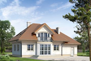  Projekt domu Szafran 4 (BSA1537) - projekt domu parterowego z poddaszem - Zdjęcie 2