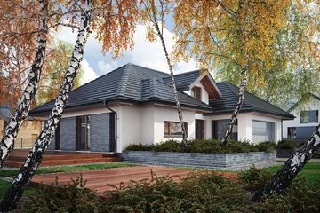  Projekt domu Nebraska (BBE1018) - projekt domu parterowego z poddaszem - Zdjęcie 2