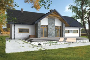  Projekt domu Toronto (BBE1024) - projekt domu parterowego - Zdjęcie 1