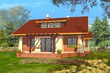  Projekt domu Herkules I (WRH1068) - projekt domu parterowego z poddaszem - Zdjęcie 2