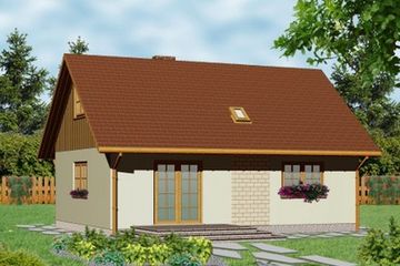  Projekt domu Domek Lipowy (018 JK) (SLF1000) - projekt domu parterowego z poddaszem - Zdjęcie 2