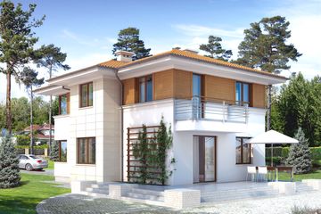  Projekt domu Cyprys 3 (BSA1572) - projekt domu z pełnym piętrem - Zdjęcie 2