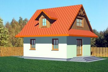  Projekt domu Domek Matuszny (006 MM) (SLF1001) - projekt domu parterowego z poddaszem - Zdjęcie 2