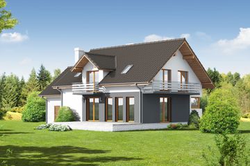  Projekt domu Jaworowo 31 (KRP1100) - projekt domu parterowego z poddaszem - Zdjęcie 2