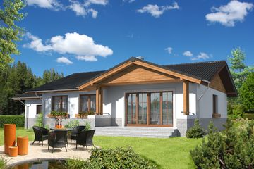  Projekt domu Aspen II LMB67a (WRB1461) - projekt domu parterowego - Zdjęcie 2