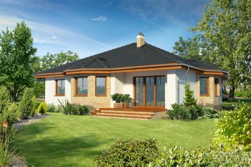  Projekt domu Capri LMB72 (WRB1463) - projekt domu parterowego - Zdjęcie 2