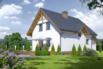  Projekt domu Dziekanów 3 (KRP1481) - projekt domu parterowego z poddaszem - Zdjęcie 2