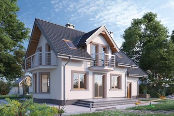  Projekt domu Dario (1179) (KRD2150) - projekt domu parterowego z poddaszem - Zdjęcie 2