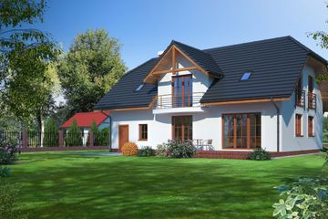  Projekt domu Firlejów (KRP1107) - projekt domu parterowego z poddaszem - Zdjęcie 2