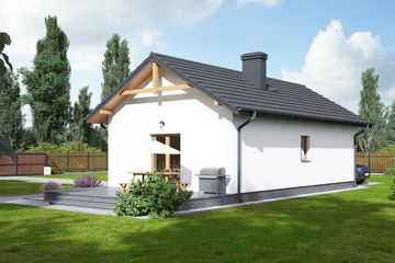  Projekt domu Miłków średni (KRP1108) - projekt domu parterowego - Zdjęcie 2