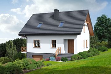  Projekt domu Bartne nowe (KRP1113) - projekt domu parterowego z poddaszem - Zdjęcie 2