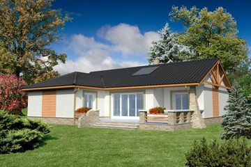  Projekt domu Walencja DCB49 (WOB1080) - projekt domu parterowego - Zdjęcie 2