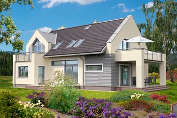  Projekt domu Heidelberg DCP207 (WOB1089) - projekt domu parterowego z poddaszem - Zdjęcie 2