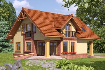  Projekt domu Romus (WRW1027) - projekt domu parterowego z poddaszem - Zdjęcie 2