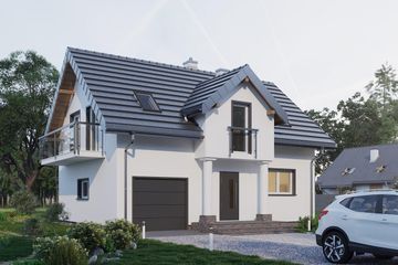  Projekt domu Tomir Lux (1182) (KRD2160) - projekt domu parterowego z poddaszem - Zdjęcie 2