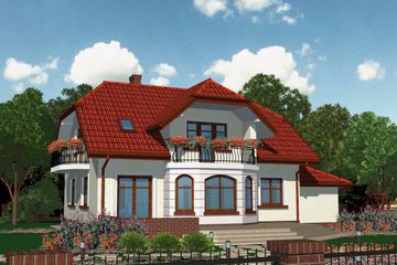  Projekt domu APS 120 (LUA1151) - projekt domu parterowego z poddaszem - Zdjęcie 2