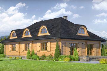  Projekt domu Chmielniki dw (KRP1120) - projekt domu parterowego z poddaszem - Zdjęcie 2