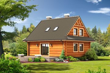  Projekt domu Brzeg dw (KRP1125) - projekt domu parterowego z poddaszem - Zdjęcie 2