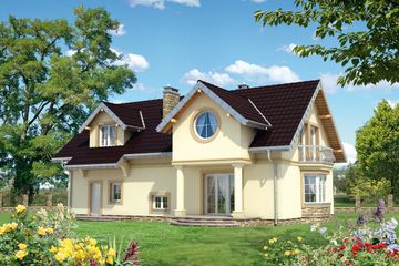  Projekt domu Dymsza Polo G2 (1128) (KRD2070) - projekt domu parterowego z poddaszem - Zdjęcie 2