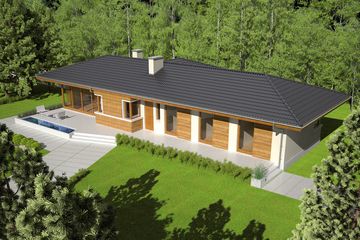  Projekt domu Bil II (z wejściem od południa) (WRC1995) - projekt domu parterowego - Zdjęcie 2