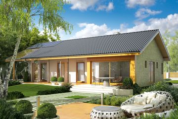  Projekt domu Eryk (z wiatą) (WRC1996) - projekt domu parterowego - Zdjęcie 2